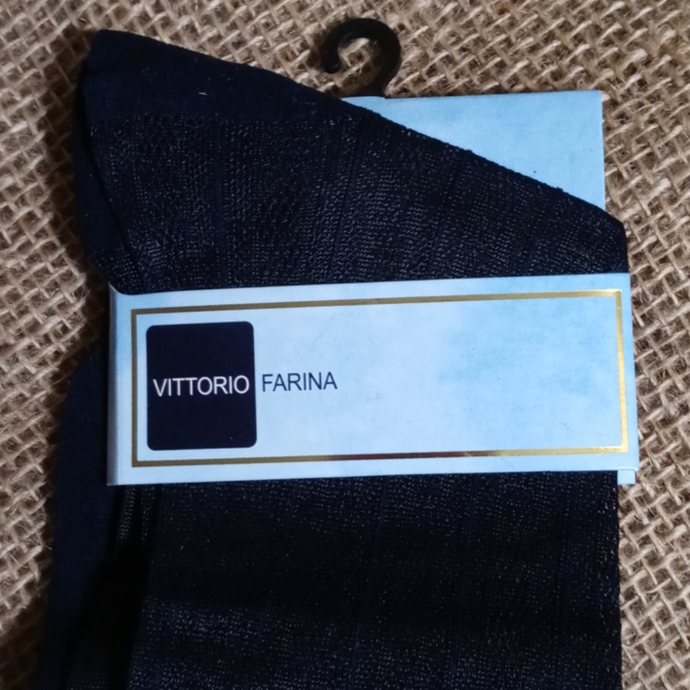 Men's Vittorio Farina Blue Dress Socks Full Length